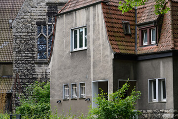Fototapeta na wymiar typical house in bochum in the german area ruhrgebiet