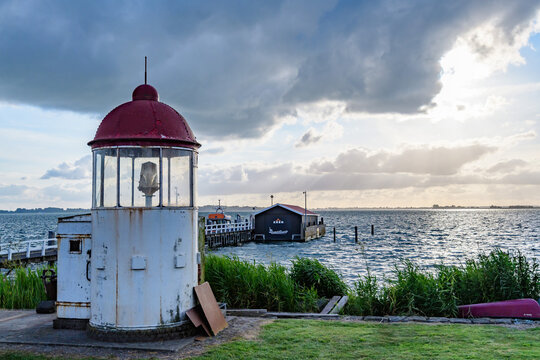 lighthouse on the island of marken, netherlands