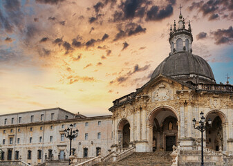 Fototapeta premium view of the sanctuary and house where San Ignacio de Loyola, founder of the Jesuits was born