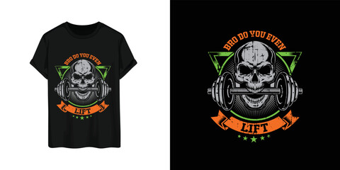 Workout T-shirt design vector for men