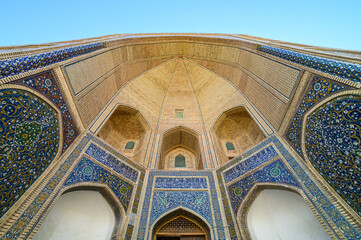 Traditional oriental architecture in the Uzbek city of Bukhara