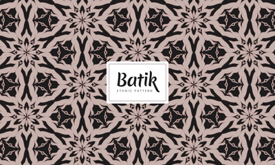 Ethnic batik vector indonesian pattern fashion seamless vintage textile abstract culture art