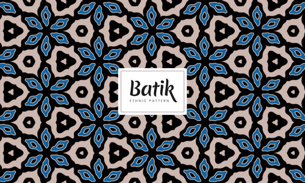Ethnic seamless art of batik vector indonesian pattern fashion seamless