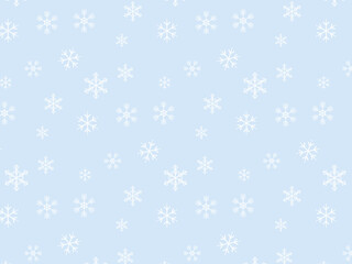 Naklejka na ściany i meble 雪の結晶のイラストの背景用パターン