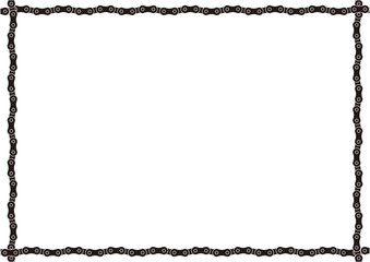 ローラーチェーンのフレームイラスト素材