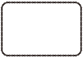 ローラーチェーンのフレームイラスト素材