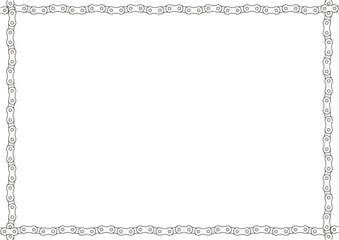ローラーチェーンのフレームイラスト素材