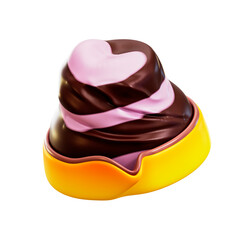 3d illustration Sweet Milk Chocolate