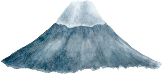 Vector of Mountain Fuji, watercolor traditional painting - obrazy, fototapety, plakaty
