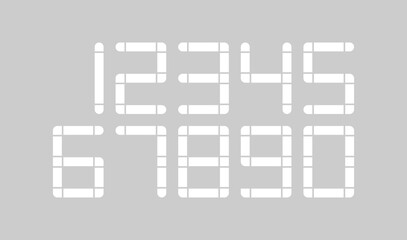 Numbers set vector, modern design.