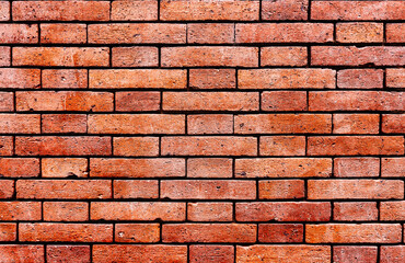 Texture of old red brick wall - abstract background texture