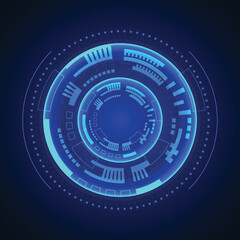 Futuristic technology circle shapes HUD elements for Graphic Motion. Vector illustration