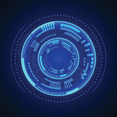 Futuristic technology circle shapes HUD elements for Graphic Motion. Vector illustration