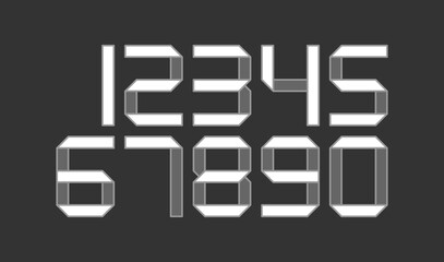 Numbers set vector, modern design.