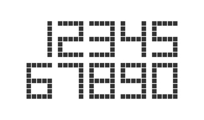 Numbers set vector, modern design.