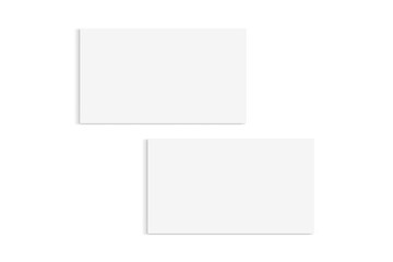 Two Sided Business Card Mockup on White Background with Clipping Path