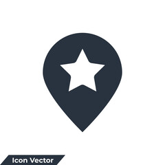 pin point icon logo vector illustration. Location symbol template for graphic and web design collection