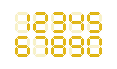Numbers set vector, modern design.