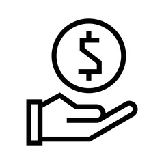 Profit payment vector icon symbol design