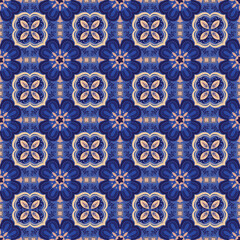 Seamless Background Retro Garden Nature Aboriginal Floral Damask Traditional Pattern Art