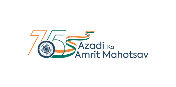New Delhi-India, August 15, 2022: 75 Year Anniversary Independence Day Logo. Azadi Ka Amrit Mahotsav (Translate: Elixir of Independence Energy). Vector Illustration.