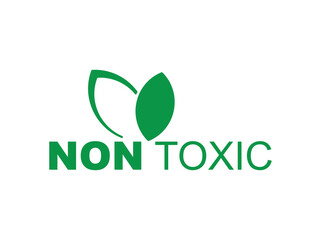 non toxic sign on white background