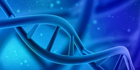 3d render of dna structure, abstract background