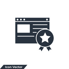 page rank icon logo vector illustration. SEO Services symbol template for graphic and web design collection
