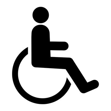 nvis39 NewVectorIllustrationSign nvis - wheelchair vector sign . simple silhouette . disability concept symbol . black transparent disabled person icon . AI 10 / EPS 10 . g11351