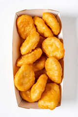 chicken nuggets on the white