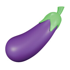 Brinjal 3d rendering isometric icon.
