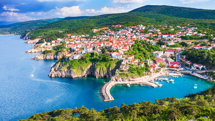 Vrbnik, Croatia - Beautiful village on Krk Island, Adriatic Sea landscape