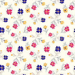 Abstract floral seamless pattern background vector