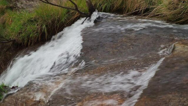 Da Grova fall in Valen&ccedil;a do Minho, Portugal waterfall, static closeup, day
