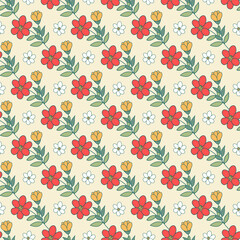 Abstract floral seamless pattern background vector