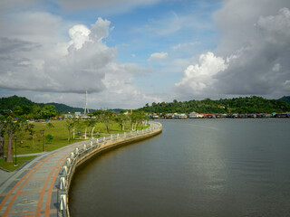 Fototapeta na wymiar Brunei water village, Brunei Park, Brunei River
