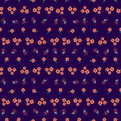 Fototapeta na wymiar Hand drawn floral seamless pattern design vector