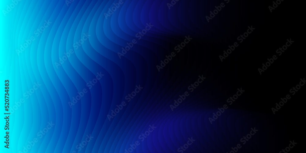 Aufkleber Abstract dark blue gradient light background with wave texture smooth curve sheets overlay for modern background. Vector illustration.