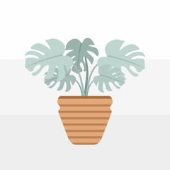 Fototapeta na wymiar Plant pot design vector template