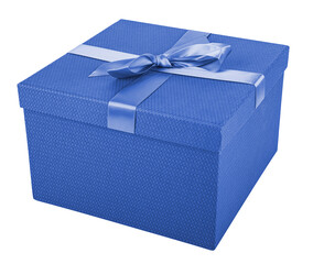 Colorful gift box isolated on white.