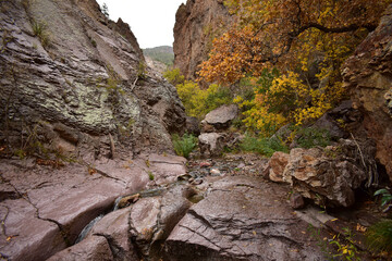 waterfall in the mountains