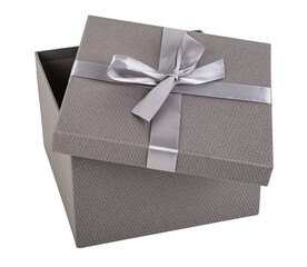 Colorful gift box isolated on white.