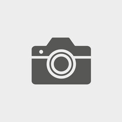 Camera outline icon isolated