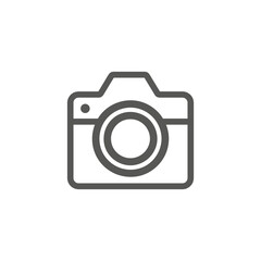 Camera line icon isolated 