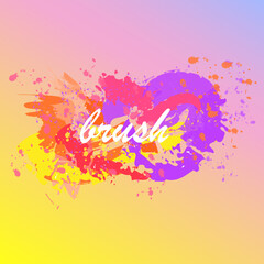 Obraz na płótnie Canvas Elegant colorful splash paintbrush background vector 