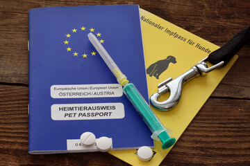 Heimtier Ausweis EU - obrazy, fototapety, plakaty