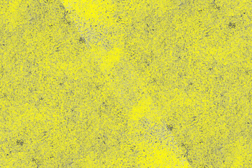 Yellow painted old metal surface with rough texture for background