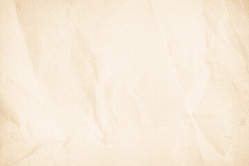 Brown kraft paper crumpled vintage texture background. Abstract parchment old grunge.