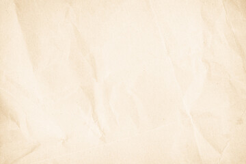 Brown kraft paper crumpled vintage texture background. Abstract parchment old grunge.