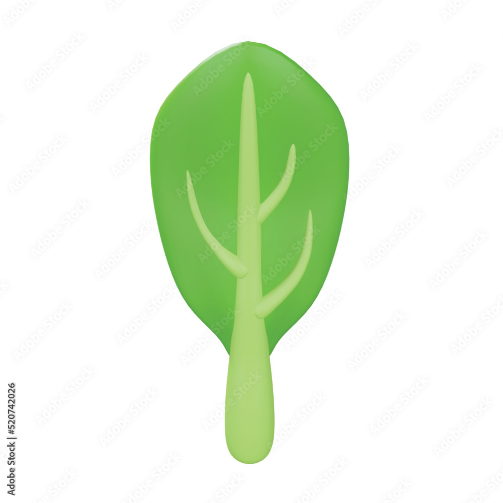 Aufkleber spinach 3d rendering isometric icon.